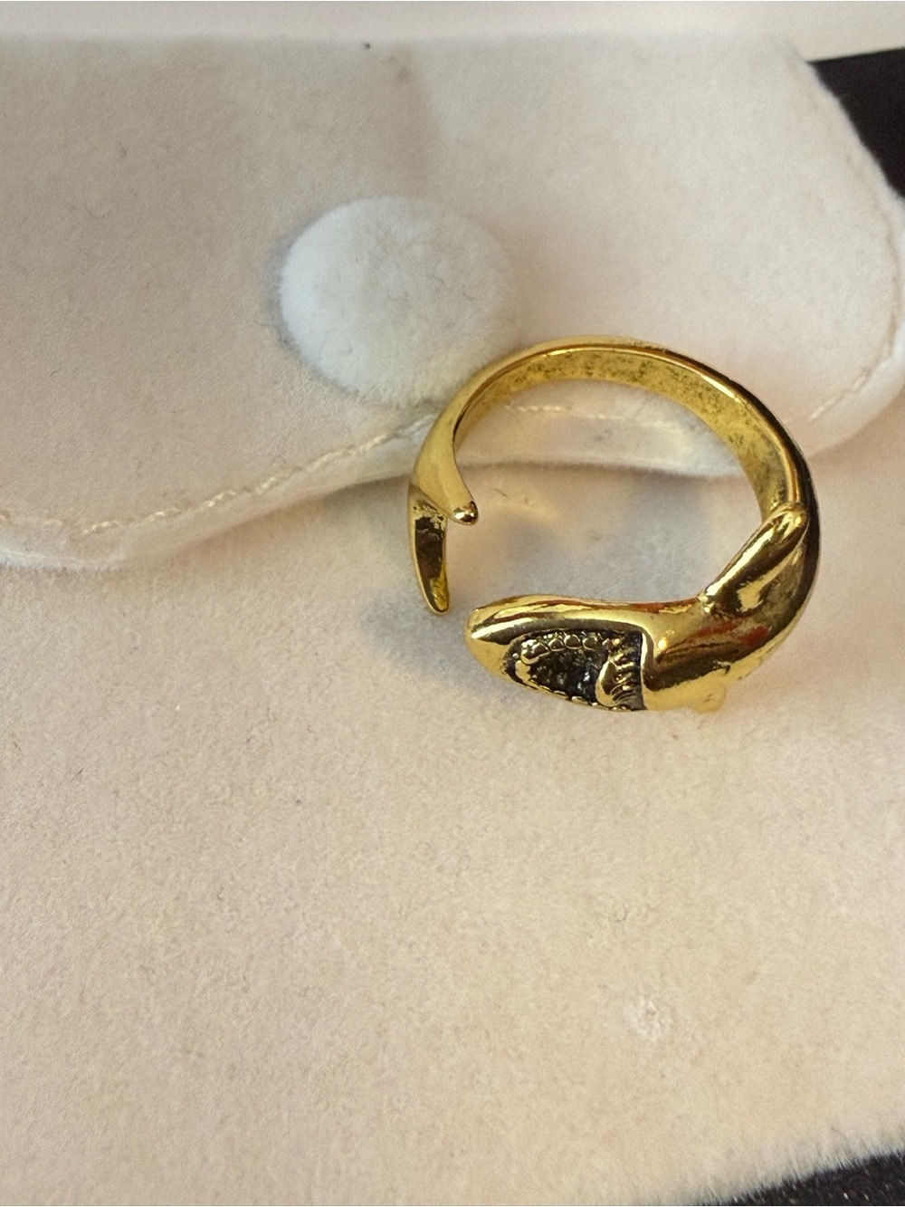 Gold-Tone Open Shark Ring - Women Jewelry